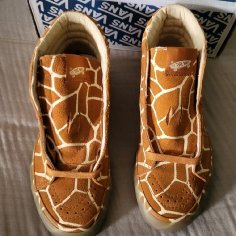 Vans Sk8 Hi Vault LX Women 5 Giraffe Print VNOA4CS52V3 Orange Brown 022025 - Picture 9 of 9